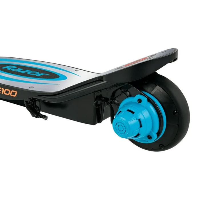 Razor Power Core E100 Electric Scooter with Aluminum Deck and Hand Brake, Blue