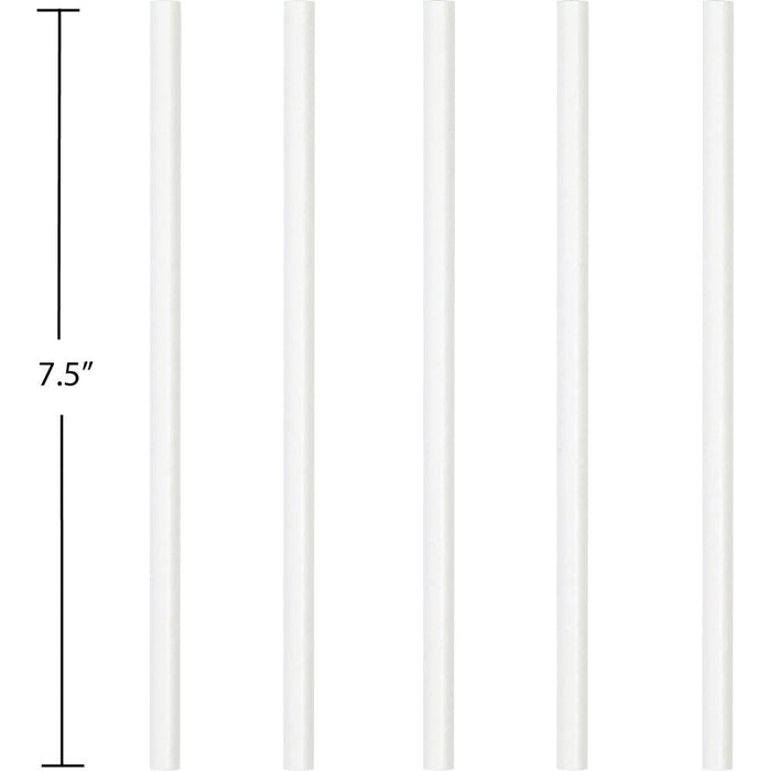 Party Decorations White 50Ct 7.75" Paper Straws (50/Pkg)