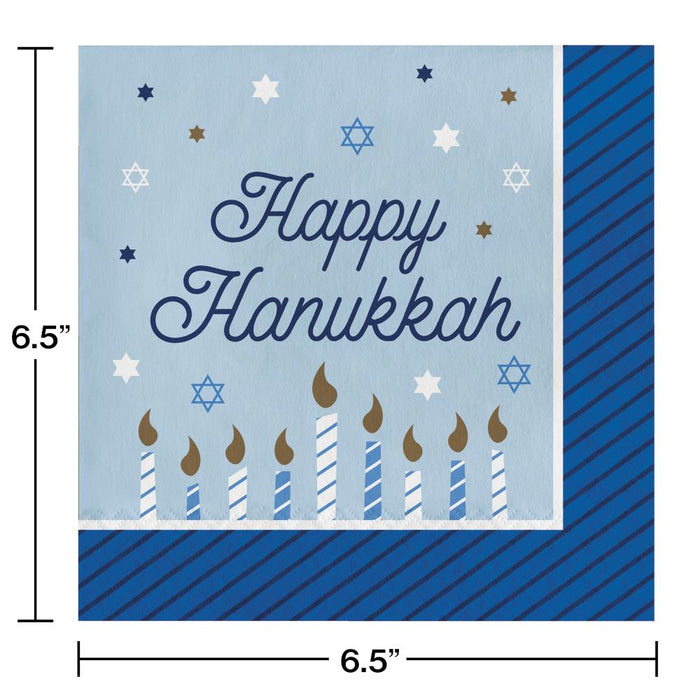 Party Decorations Hanukkah Celebration Luncheon Party Napkins 16 ct