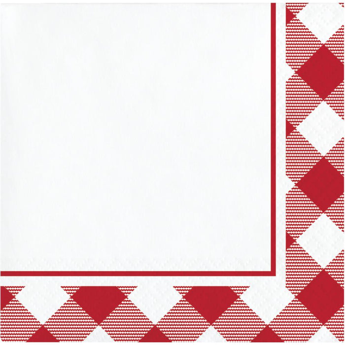 Party Decorations Classic Gingham Beverage Napkin (16/Pkg)