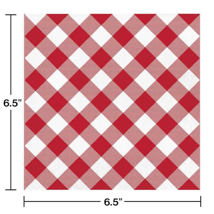 Party Decorations Classic Gingham Luncheon Napkin (16/Pkg)