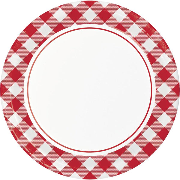 Party Decorations Classic Gingham Dinner Plate (8/Pkg)