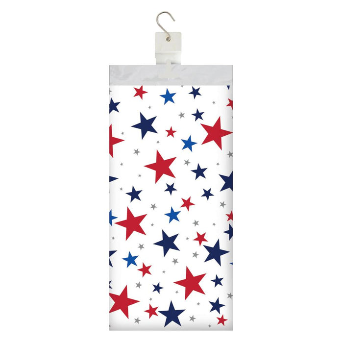 Party Decorations Patriotic Stars Paper Tablecover All Over Print 54X102 (1/Pkg)