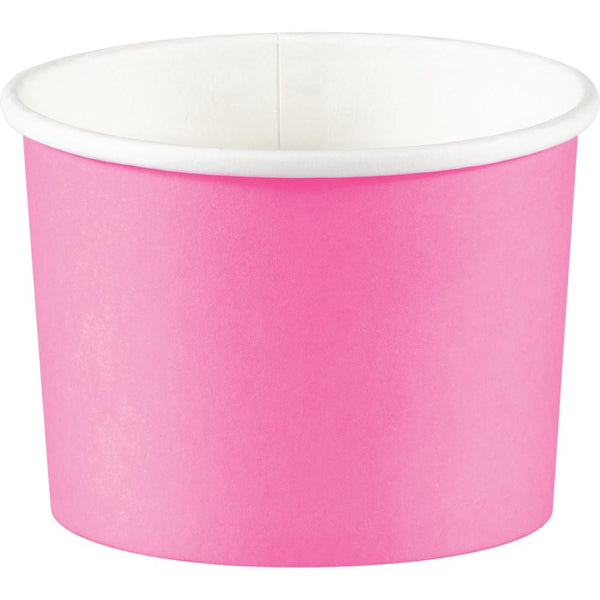 Party Decorations Candy Pink 8 oz Paper Treat Cups (8/Pkg)