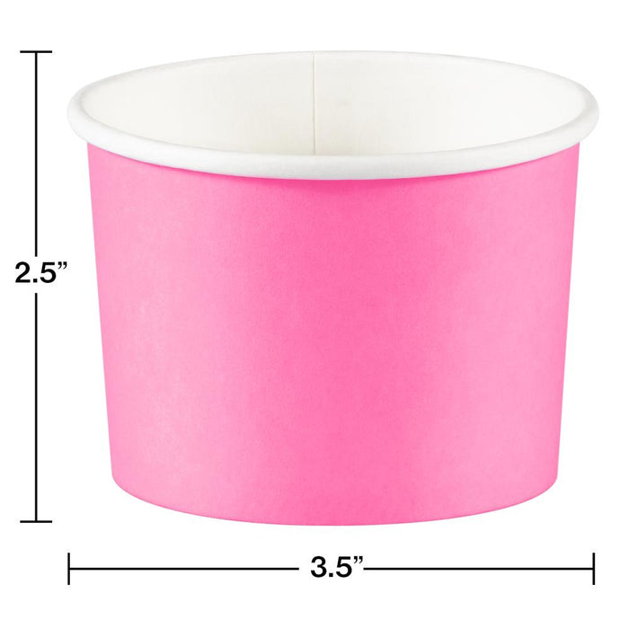 Party Decorations Candy Pink 8 oz Paper Treat Cups (8/Pkg)