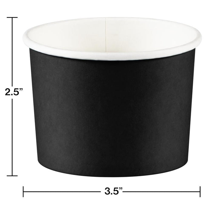 Party Decorations Black Velvet 8 oz Paper Treat Cups (8/Pkg)