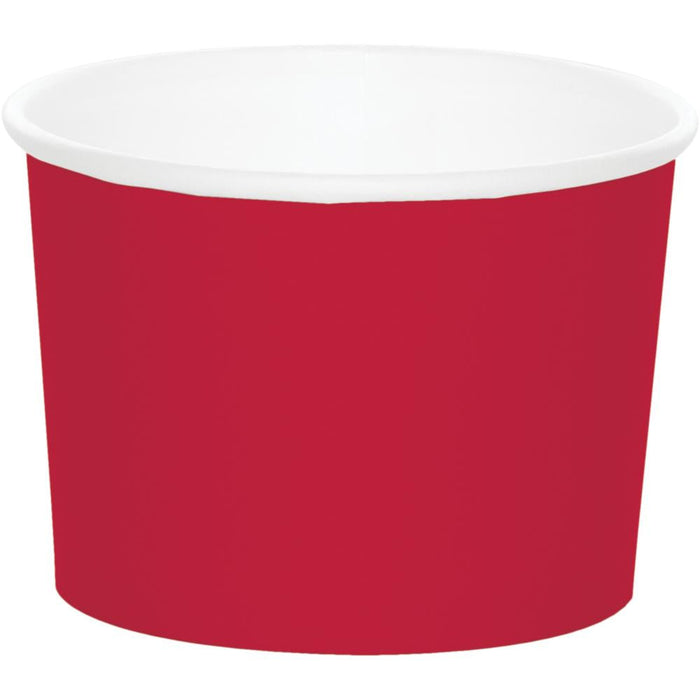 Party Decorations Classic Red 8 oz Paper Treat Cups (8/Pkg)