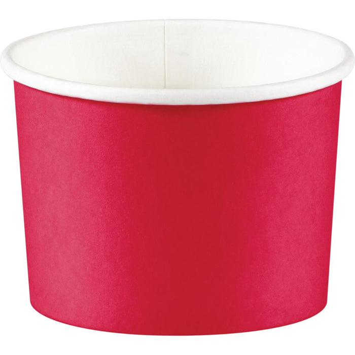 Party Decorations Classic Red 8 oz Paper Treat Cups (8/Pkg)