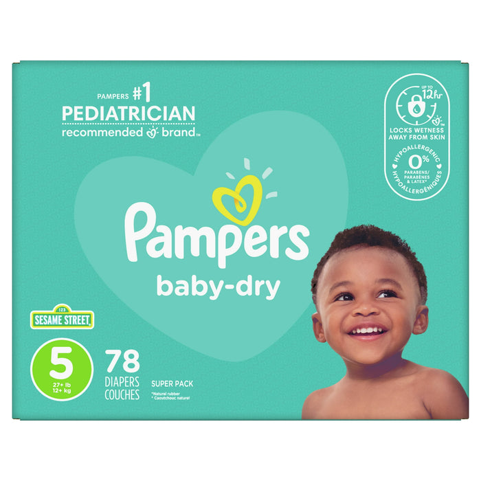 Pampers Baby Dry Diapers Size 5 78 Count