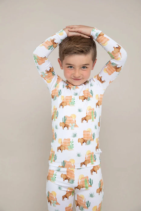 Bird & Bean Pajama Set - Bison