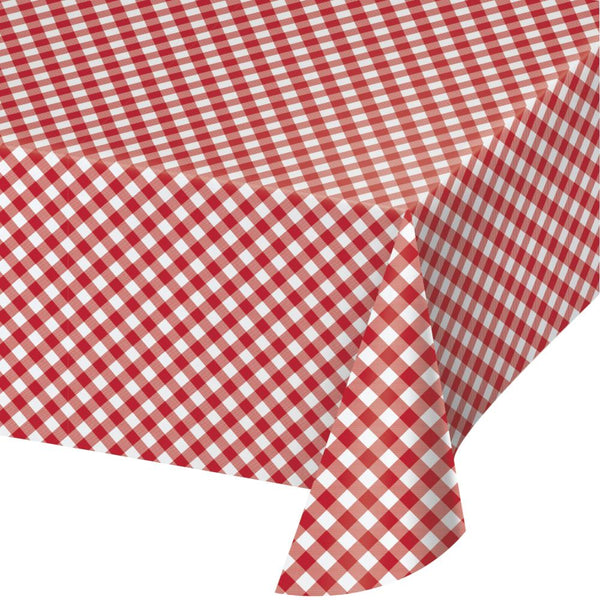 Party Decorations Classic Gingham Paper Tablecover All Over Print, 54