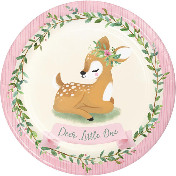 Party Decorations Deer Little One First Birthday Paper Plates, 8 ct