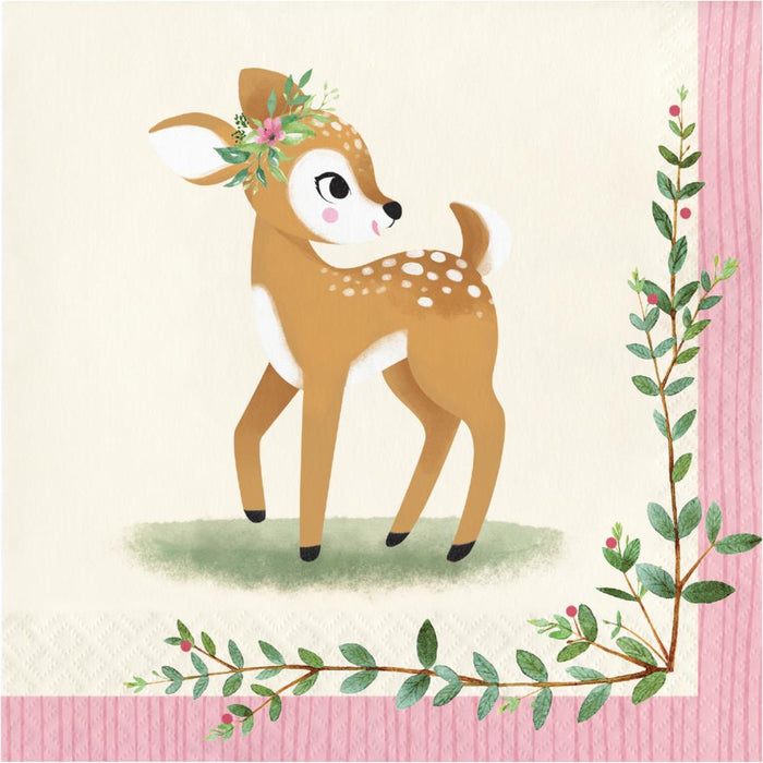 Party Decorations Deer Little One Luncheon Napkin (16/Pkg)