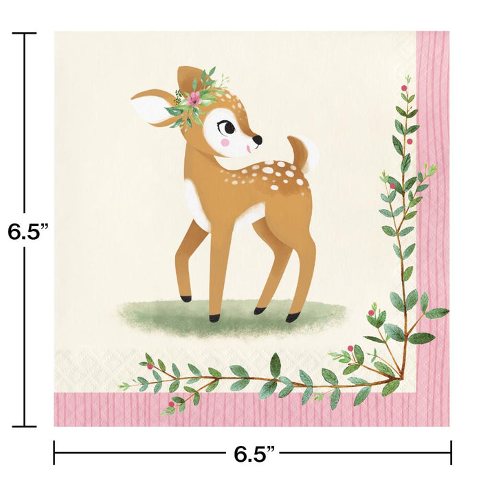 Party Decorations Deer Little One Luncheon Napkin (16/Pkg)