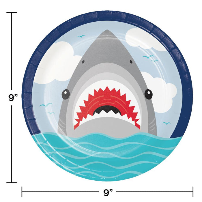 Party Decorations Shark Party Dinner Plate (8/Pkg)