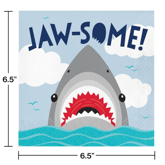 Party Decorations Shark Party Luncheon Napkin (16/Pkg)