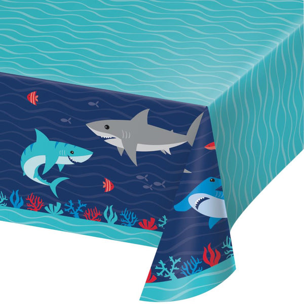 Party Decorations Shark Party Paper Tablecover All Over Print, 54