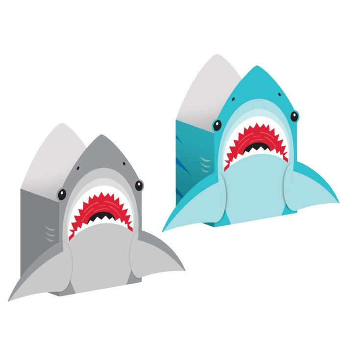 Party Decorations Shark Party Paper Treat Bag With Attachments (8/Pkg)