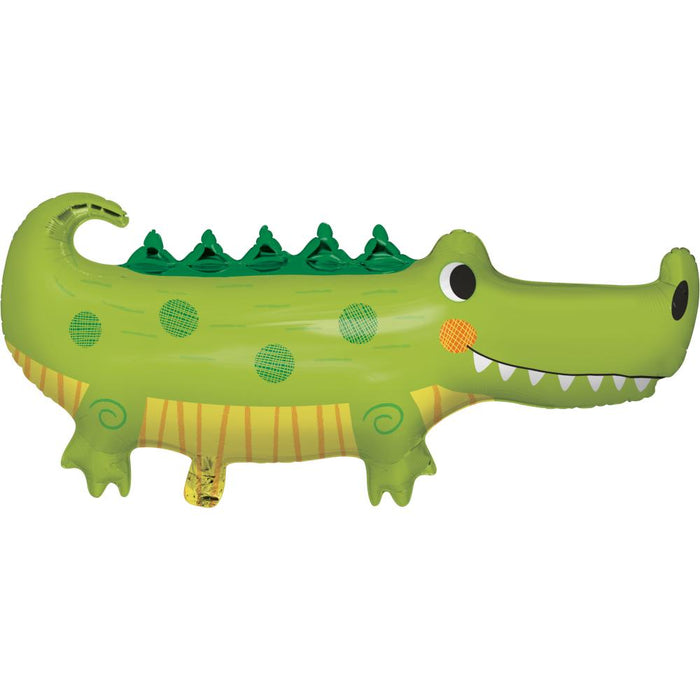 Party Decorations Alligator Party Metallic Balloon Alligator Shaped (1/Pkg)