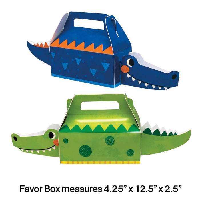 Party Decorations Alligator Party Treat Box 3D (4/Pkg)