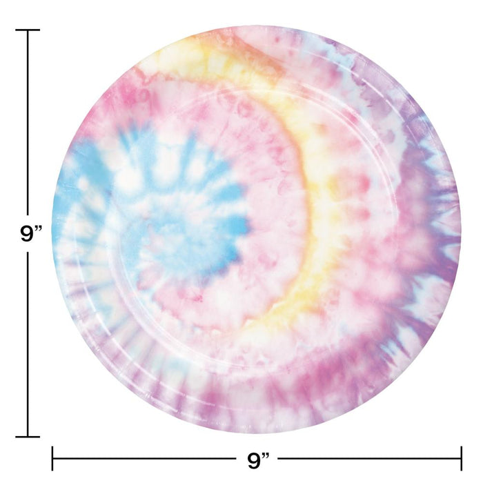 Party Decorations Tie Dye Party Dinner Plate (8/Pkg)