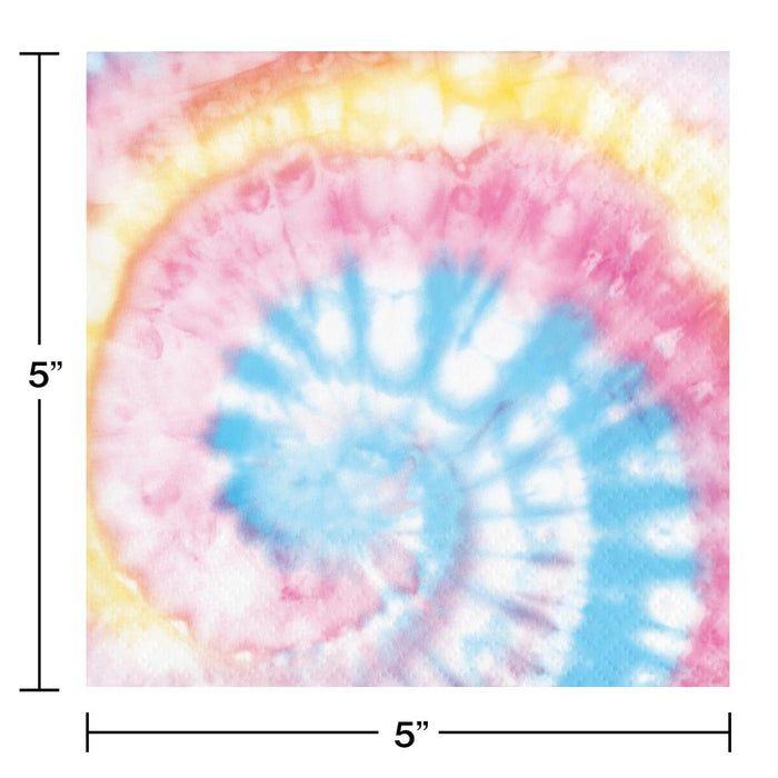 Party Decorations Tie Dye Party Beverage Napkin (16/Pkg)