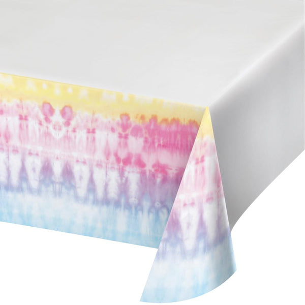 Party Decorations Tie Dye Party Paper Tablecover Border Print, 54