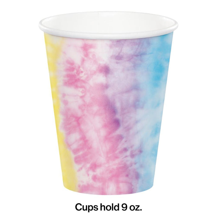 Party Decorations Tie Dye Party Hot/Cold Cup 9Oz. (8/Pkg)