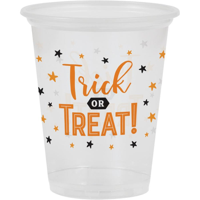 Party Decorations 16Oz Plastic Cup, Clear, Halloween, 8 ct