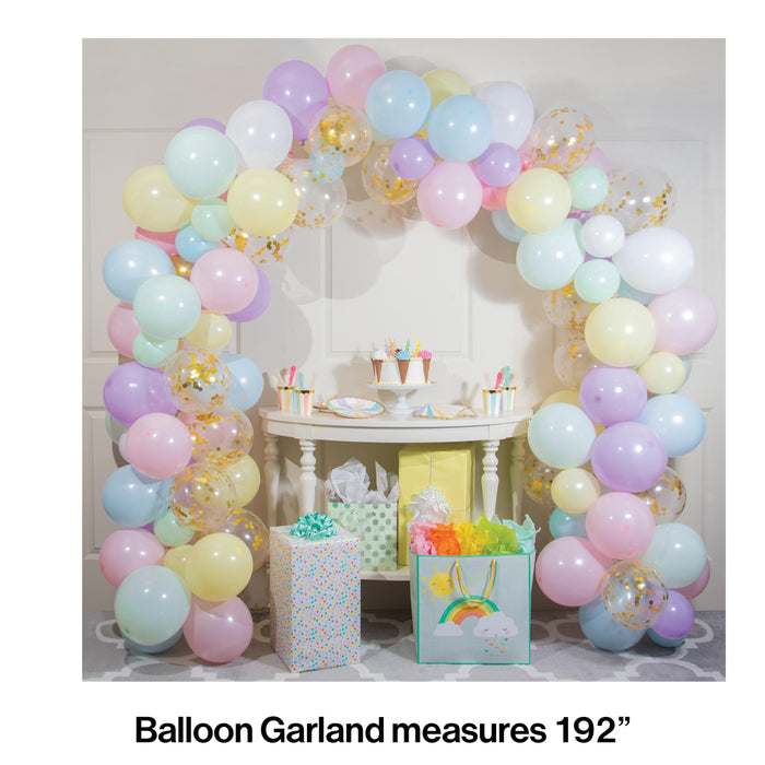 Party Decorations Pastel Balloon Garland Kit (112/Pkg)