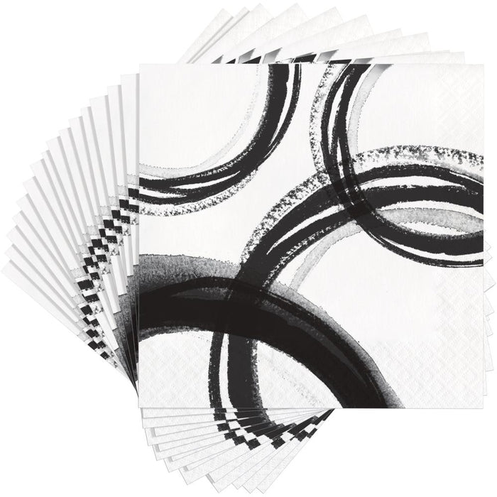 Party Decorations Artistic Abstract Luncheon Napkin, 3Ply (16/Pkg)