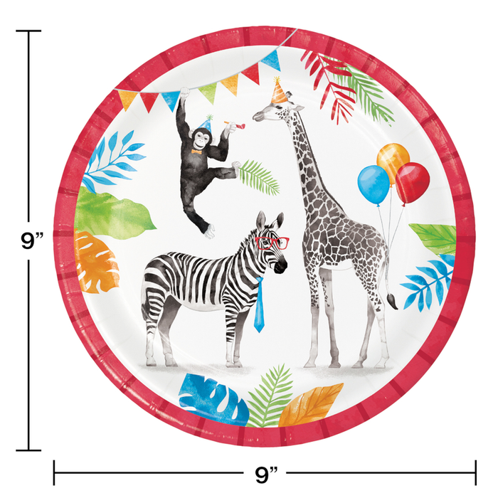 Party Decorations Party Animals Dinner Plate 8ct