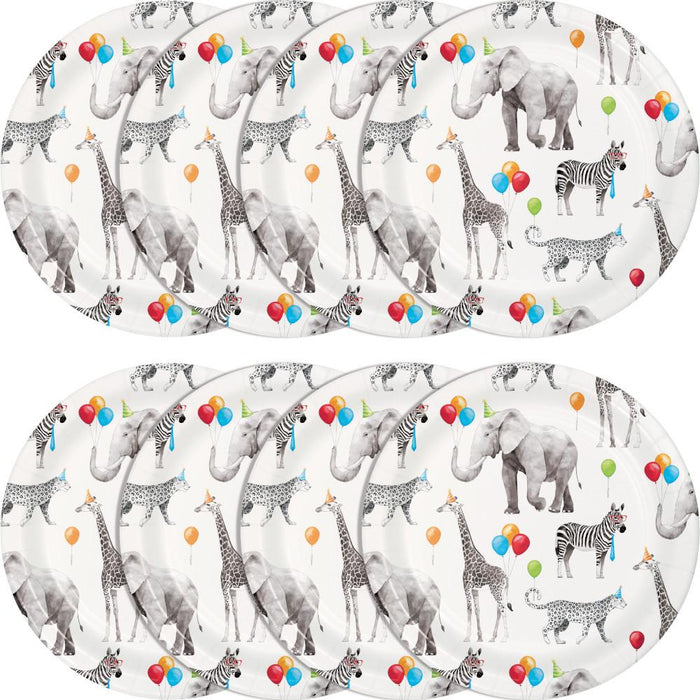 Party Decorations Party Animals Paper Dessert Plate 8ct