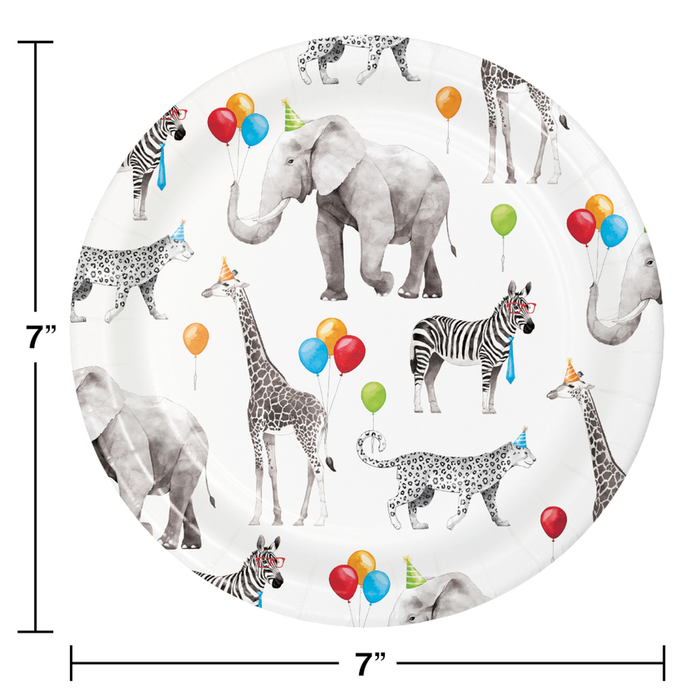 Party Decorations Party Animals Paper Dessert Plate 8ct