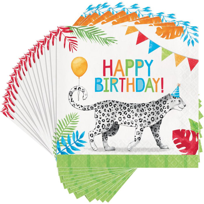 Party Decorations Party Animals Luncheon Napkin 16ct