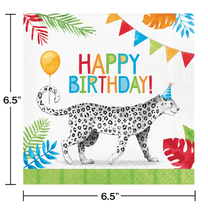 Party Decorations Party Animals Luncheon Napkin 16ct