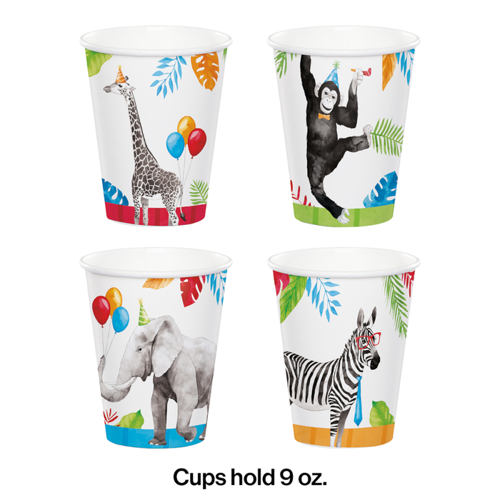 Party Decorations Party Animals Hot/Cold Cup 9oz., Assorted Designs 8ct