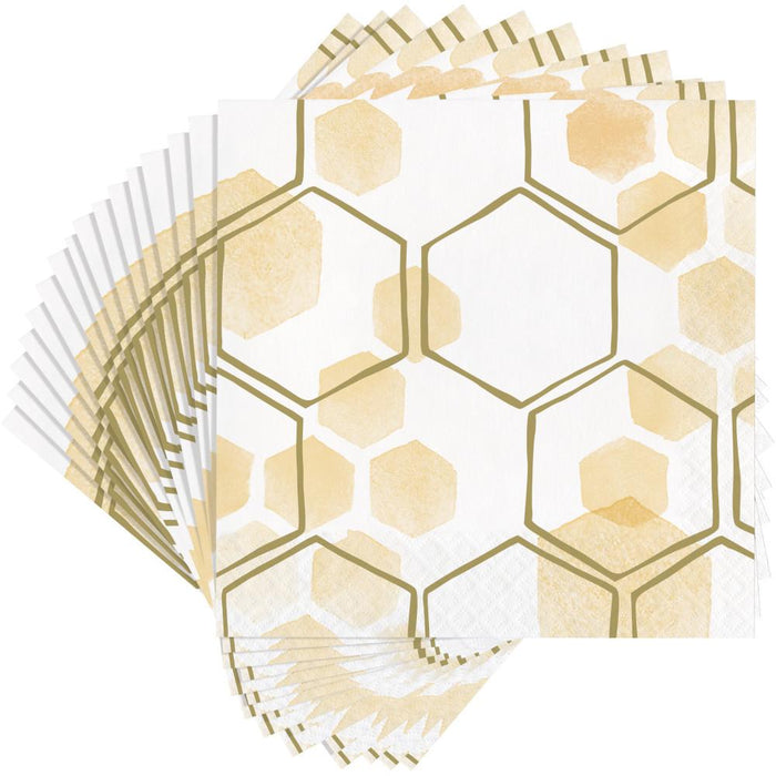 Party Decorations Honeycomb Luncheon Napkin 16ct