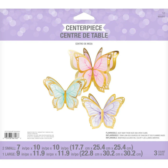 Party Decorations Butterfly Shimmer 50 Piece Birthday Party Kit for 8