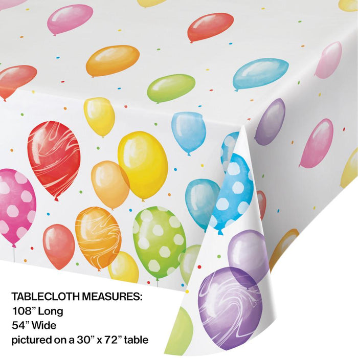 Party Decorations Balloon Bash Tablecover, Paper 1ct