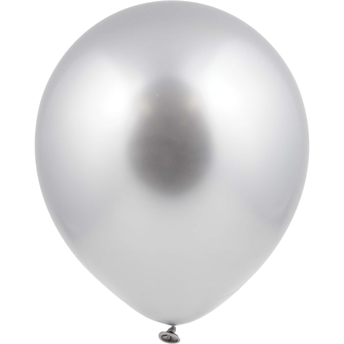 Party Decorations Birthday Latex Balloons 12" Silver Gold Metallic 12ct