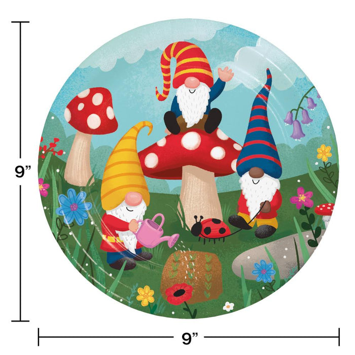 Party Decorations Party Gnomes Dinner Plate 8ct