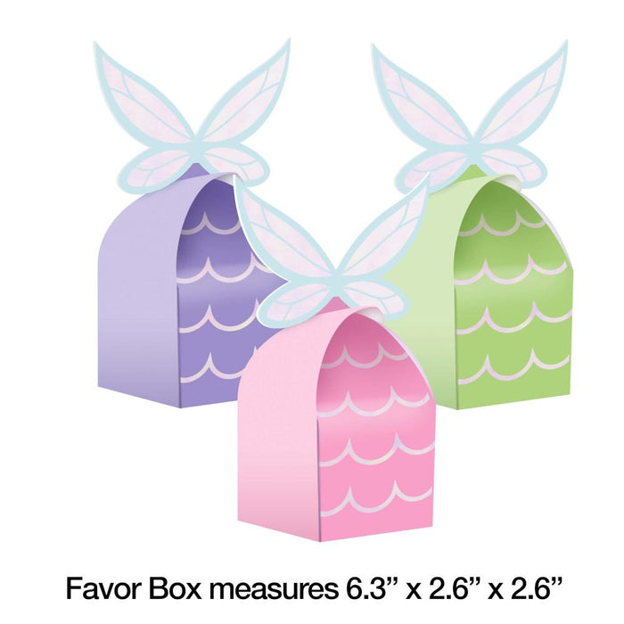 Party Decorations Fairy Forest Treat Box, Iridescent 8ct