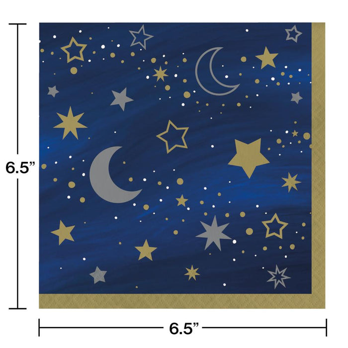 Party Decorations Starry Night Luncheon Napkin 16ct