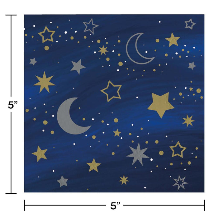 Party Decorations Starry Night Beverage Napkin 16ct