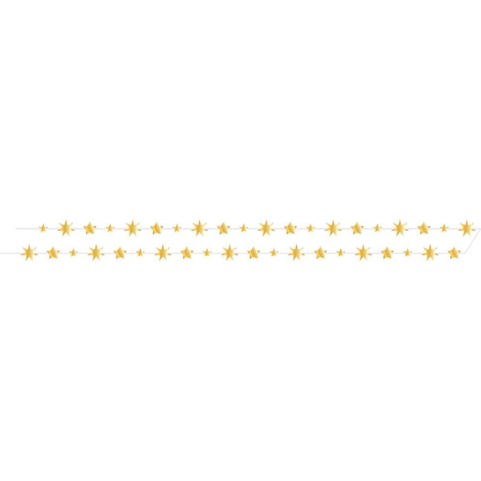 Party Decorations Starry Night Stars Garland, 12ft Foil 1ct