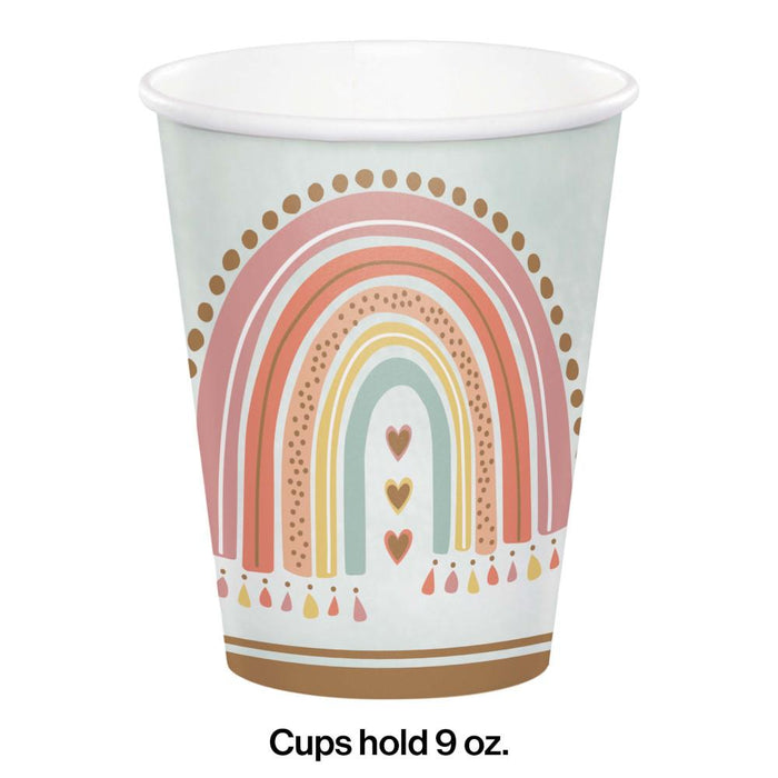 Party Decorations Boho Rainbow Hot/Cold Cup 9oz. 8ct