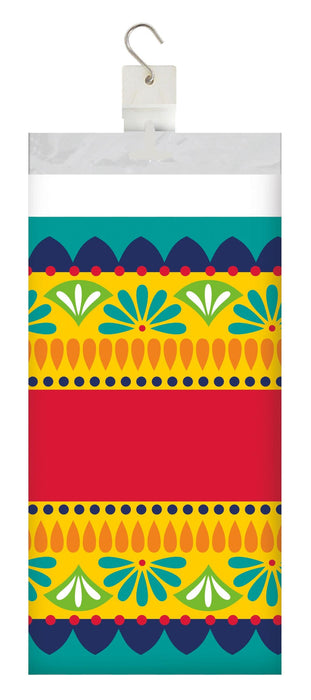 Party Decorations Fiesta Pottery Paper Tablecover Border Print, 54" x 102" (1/Pkg)