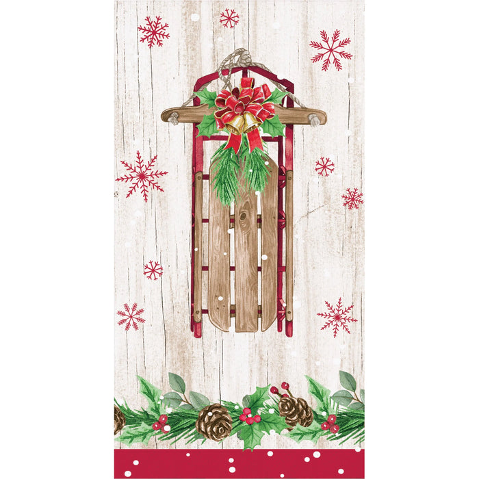 Party Decorations Vintage Christmas 3Ply Guest Towel (16/Pkg)