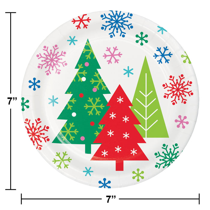 Party Decorations Merry Everything 7 Inch Paper Dessert Plate (8/Pkg)